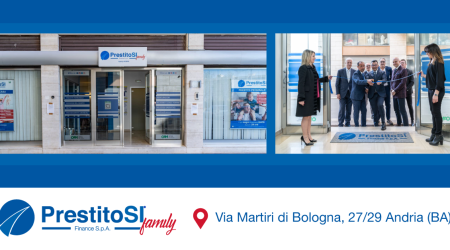 PrestitoSì Finance inaugura una nuova agency a marchio esclusivo ad Andria (BT)