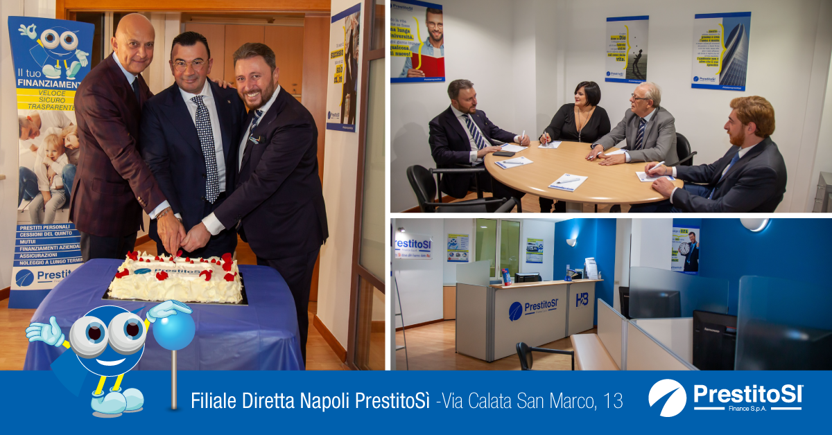 PrestitoSì Finance S.p.A. inaugura la nuova sede della Filiale Diretta di Napoli